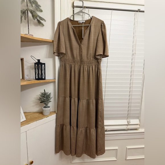 Baltic Born Dresses & Skirts - Baltic Born Tan Midi Dress